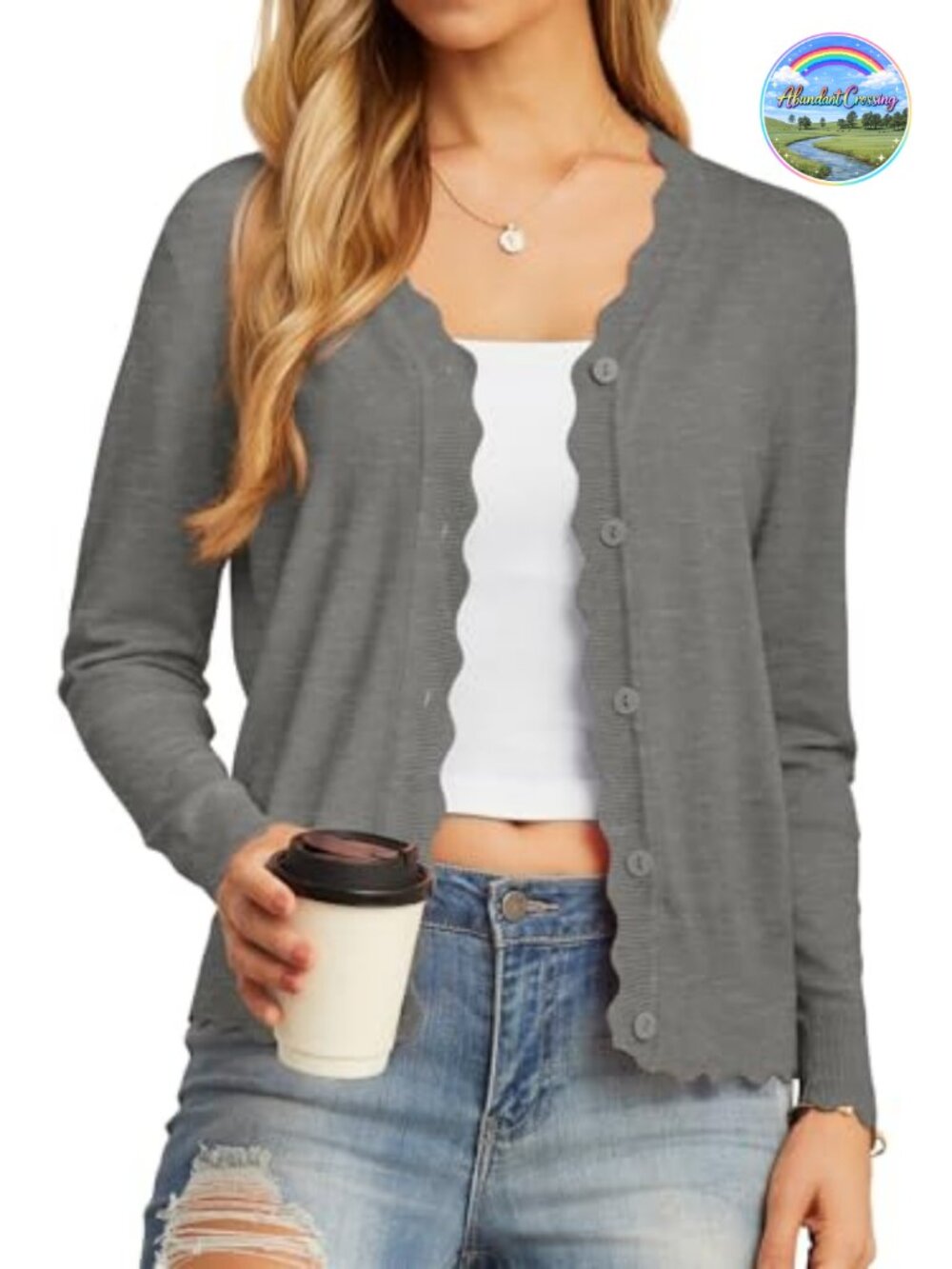 Women's Lightweight Button Down V-Neck Long Sleeve Knit Cardigan Sweater Shrug